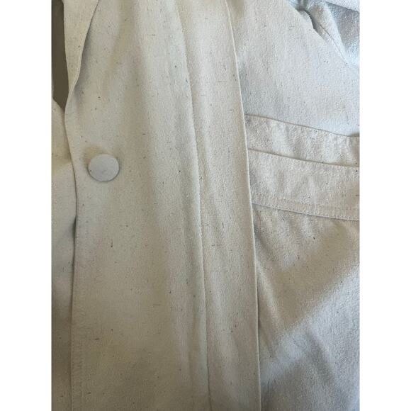 NATURELLE George Georgiou Raw Silk Oversized Unlined Cream Jacket Blazer Sz S - Picture 7 of 8